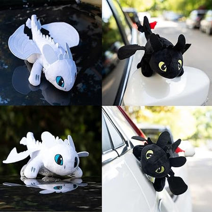 Night Dragon & Frost Dragon Car Roof Ornament – Viral Flying Dragon Decoration with Movable Wings